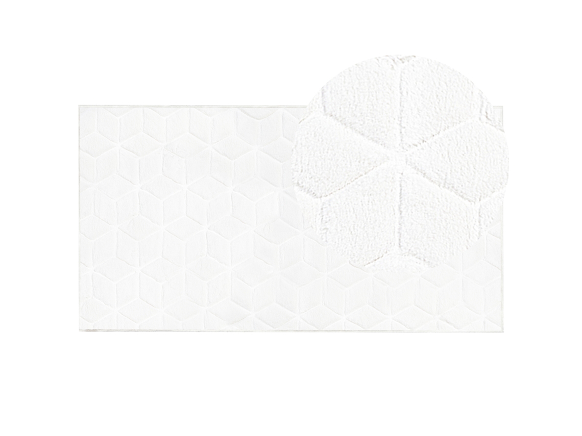 Alfombra BELIANI Thatta de Poliéster Blanco 80x150