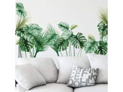 Omni-calcomanías De Hoja De Palma Tropical Para Sala De Estar, Dormitorio, Guardería Y Oficina Vinilo Verde Autoadehesivo Decoración Duradera
