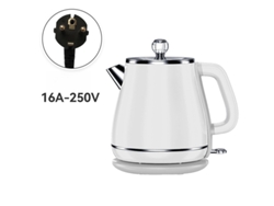 Chaleira Elétrica Retrô 1,8laço Inoxidável 1500w, Proteção Fervura A Seco, Bpa Free Branco Hexinyigjly