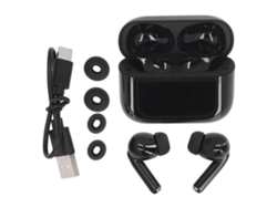 Mali fones de Ouvido Sem Fio com Estojo de Carregamento Touchscreen Hifi Cancelamento de Ruído Bluetooth 5.4 para Esportes Preto