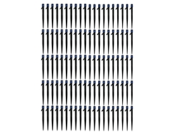 100 goteros ajustables de 360° para jardín, color azul, 13 cm
