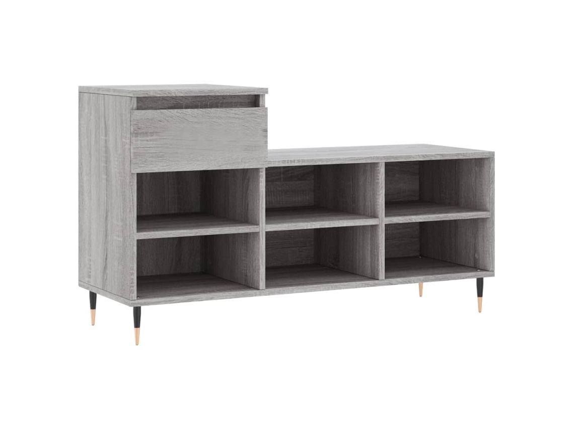 Zapatero Sonoma MAISON EXCLUSIVE gris con derivados de madera (102 x 36 x 60 cm)