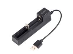 Cargador de batería 18650 con 1 ranura, recargable por USB, carga rápida universal para baterías de 14500 a 18500. Aeuzwr