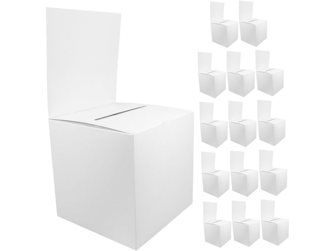 Juego De 15 Piezas De Urnas Para Donaciones Y Papeletas De Votación, Caja Para Boletos De Rifa