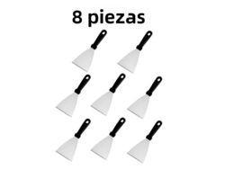 (tipo A, 8 Piezas) Parrilla Y Pala De Acero Inoxidable, Resistente Al Calor, Adecuada Para Hacer Hamburguesas Y Tortillas.