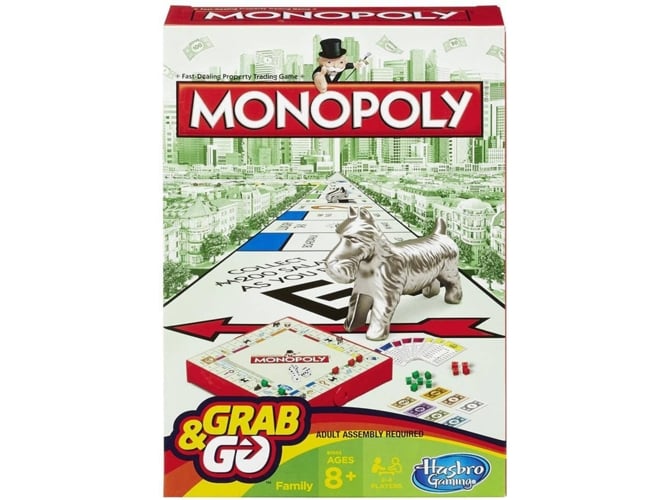 Juego de Mesa Travel Monopoly Grab and Go (Edad Mínima: 8)