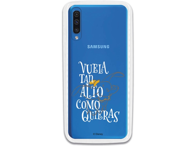 Carcasa Samsung Galaxy A70 DISNEY Dumbo Vuela Gris