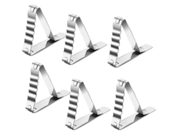 Pinzas Para Manteles De Acero Inoxidable, 6 Unidades Antideslizantes, Resistentes A La Corrosión, Para Exteriores, Picnic Y Fiestas