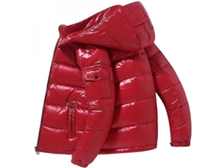 2026-chaqueta De Plumas Hombre Invierno Cuello Alto Desmontable Talla Asiática Black Silver Xxl Rojo