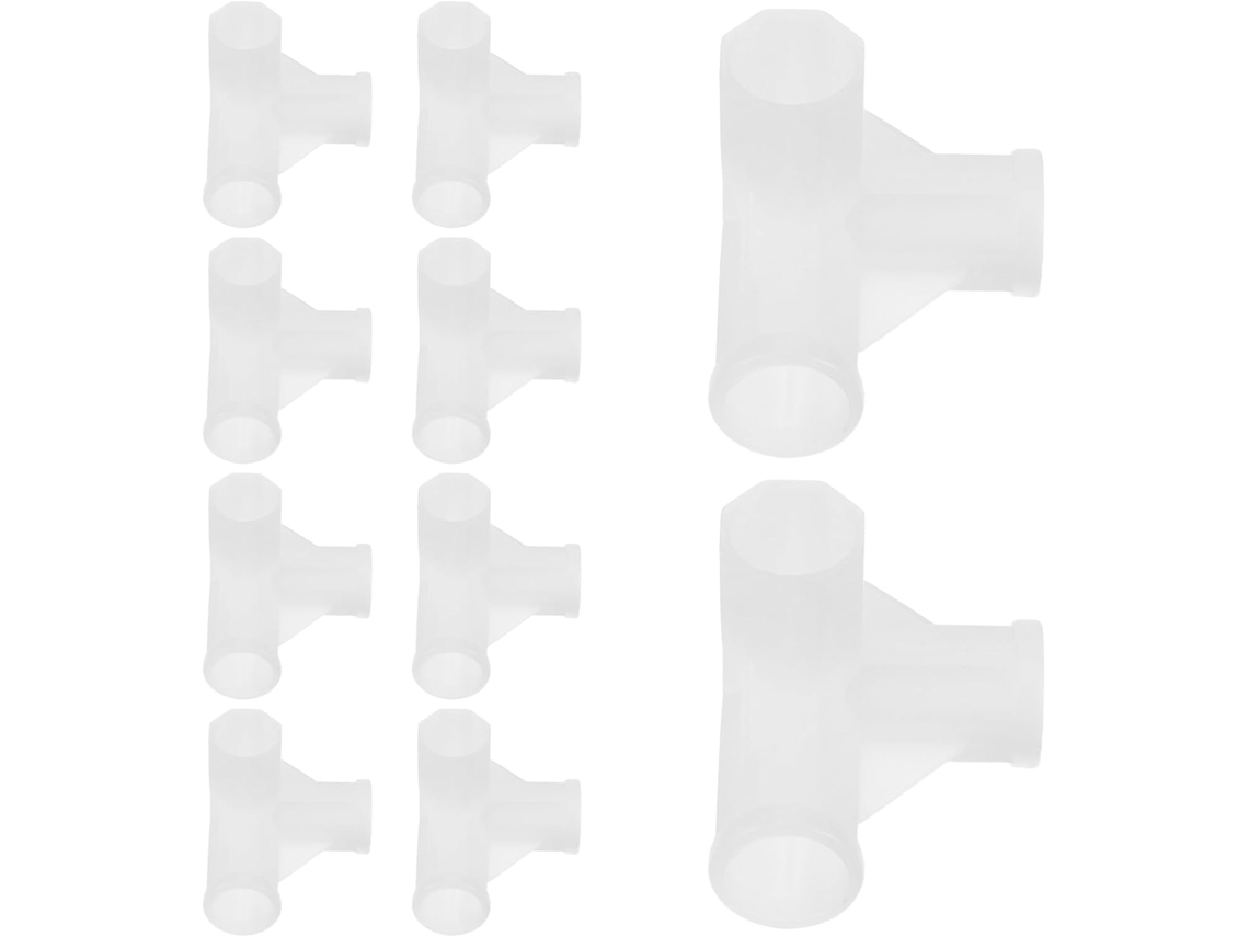 Juego 10 Rieles Armario 3 Plástico Blanco Conectores Resistentes Optimizar Espacio Armarios Vestidores Vías