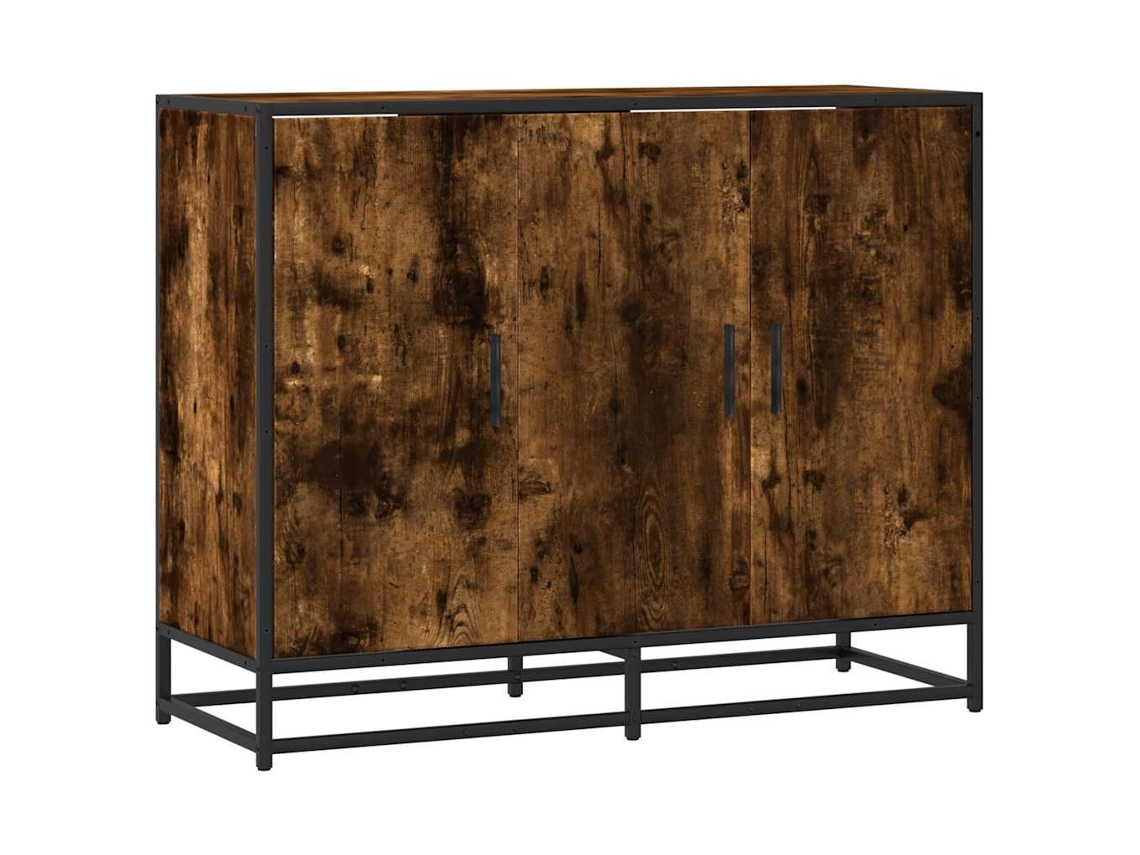 Maison Exclusive - Aparador Madera De Ingeniería Roble Ahumado 94x35x76 Cm