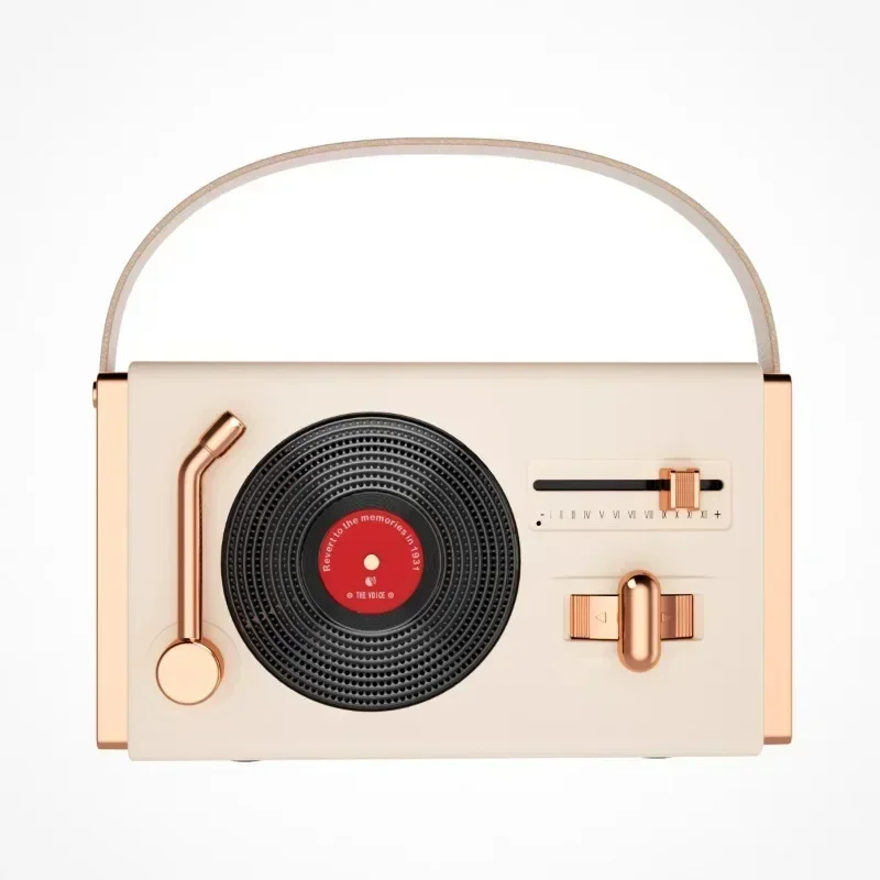 (blanco) Mini Tocadiscos Con Altavoz Bluetooth Multifuncional