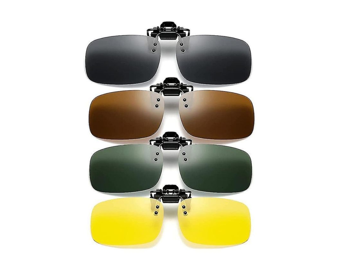 2026-clip De Gafas Polarizadas 4 Piezas, Clip Para Gafas De Sol, Resistente Al Desgaste, Anti-uv, Para Deportes Al Aire Libre, Conducción, Pesca