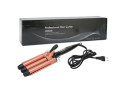 Plancha De Rizos De 3 Barriles Ajustable En Temperatura Para El Hogar Portátil 25mm Plug Eu 220v