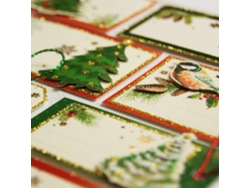 8 Pegatinas GLOBAL GIFT de regalo autoadhesivas - Árboles de Navidad