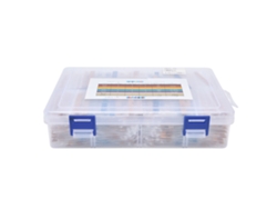 Kit Resistencias De Película Metálica 145 Valores 1-1mω 1/4w Para Experimentos Diy