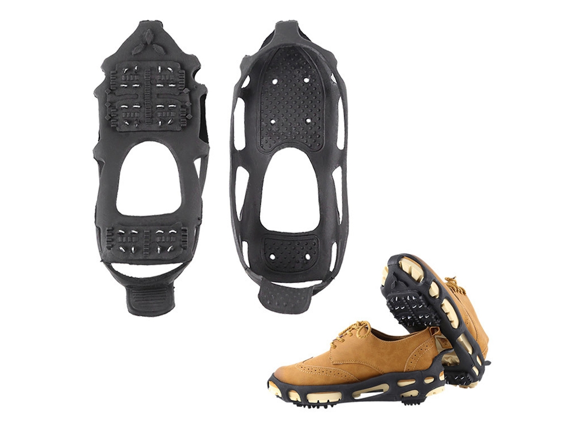 Tacos de hielo de instalación rápida para invierno, construcción duradera, tacos antideslizantes con 24 clavos, diseño ligero y universales para botas.