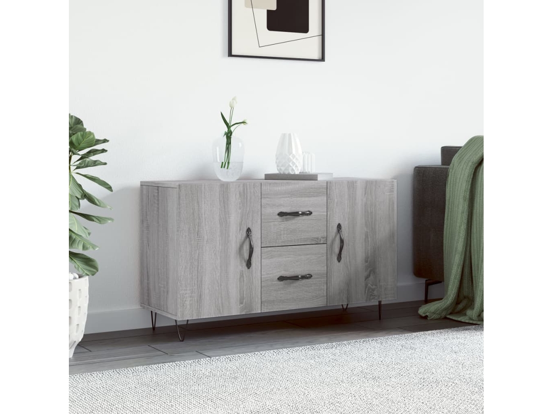 Lovely Home Aparador 100X36X60 Cm Derivados de Madera Gris Sonoma