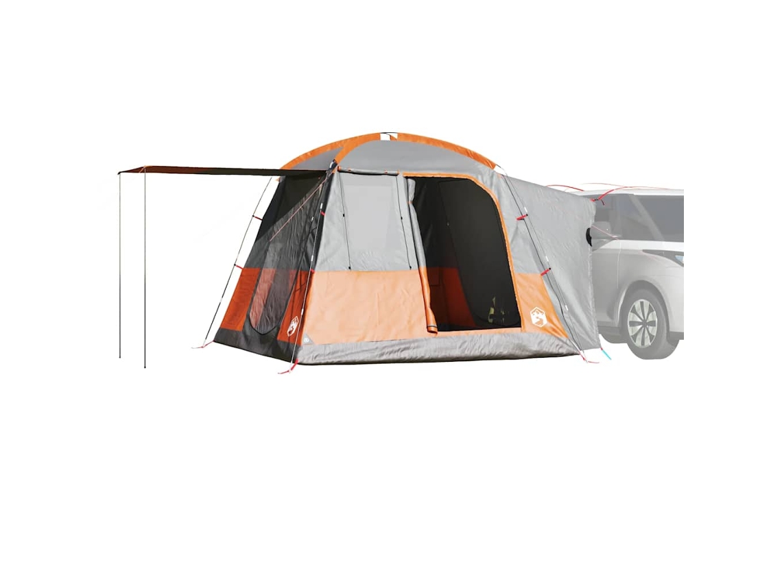Tienda de campaña impermeable para 4 personas, gris/naranja