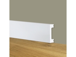 Rodapié Cuadrado Blanco Con Entrada De Cables 50X13X2000Mm En Polímeros Poliestructurados ETERNAL PARQUET