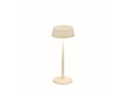 Lámpara De Mesa Led Inteligente Zafferano Sister Light Con Wi-fi, Color Marfil, Recargable Y Regulable - 2200-2700-3000-4000k, 3,2 W, 33 Cm De Alto