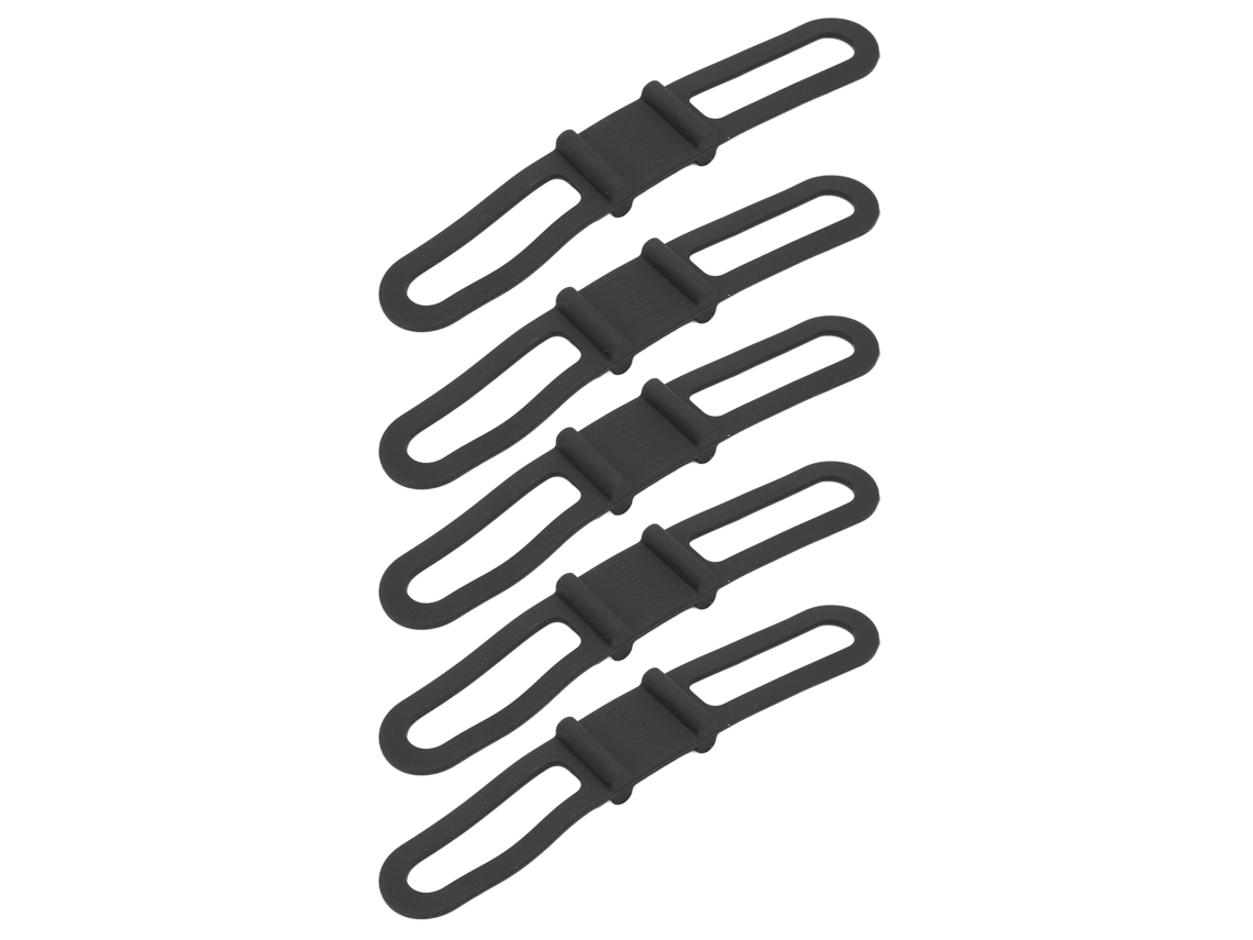 Duuti 5pcs Correa De Silicona Para Bicicleta Soporte De Linterna Manillar Accesorios Multiusos Negro