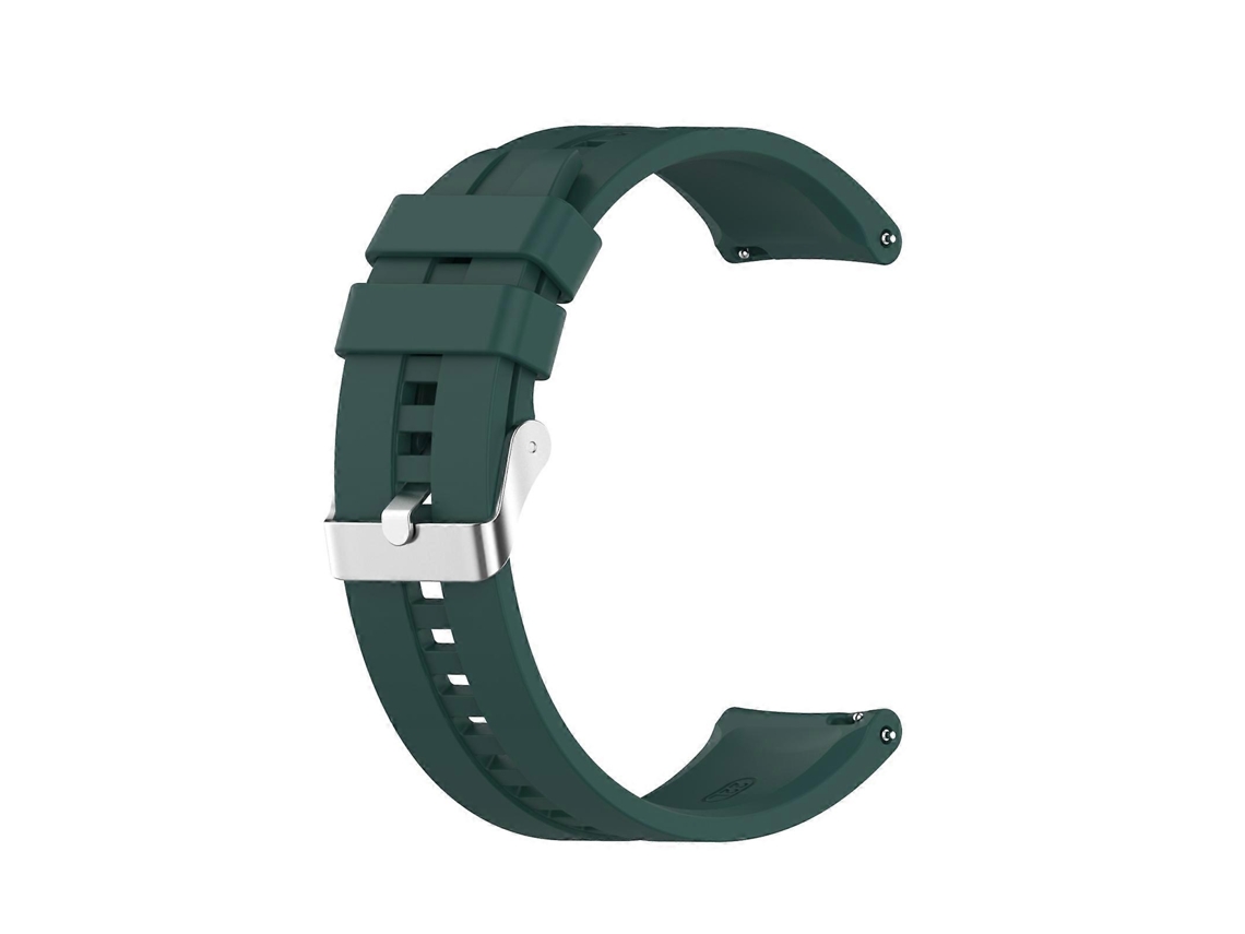 Correa de silicona con hebilla plateada para Huawei Watch GT 3 de 46 mm/GT de 22 mm (blanca)