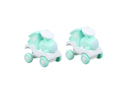 Tren De Juguete De Plástico De 2 Piezas Con Salto Y Rodamiento De 360 Grados Para Niños Y Niñas - Verde Regalo