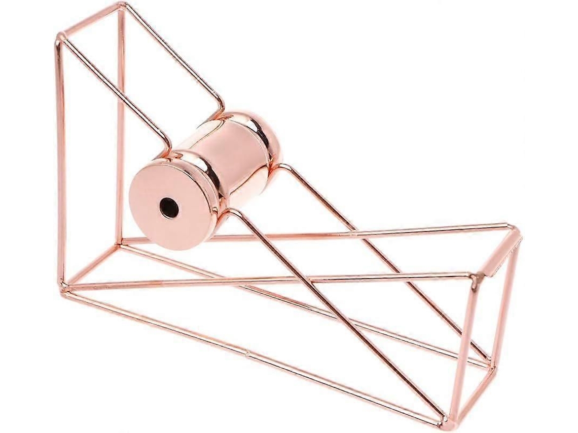 Dispensador de cinta adhesiva GOKOCO para oficina, organizador de cintas (oro rosa)