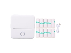 Impresora Portátil Multifuncional Bluetooth Sin Tinta Para El Hogar Y La Escuela Con 10 Rollos De Papel.