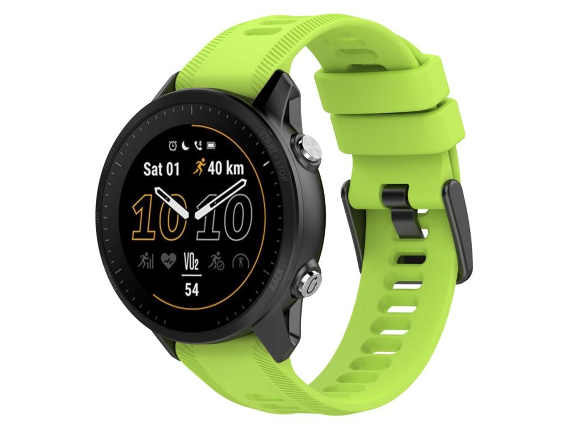 Bracelete Para Garmin Forerunner 955 - Silicone Cor Sólida - Fivela Preta Lima