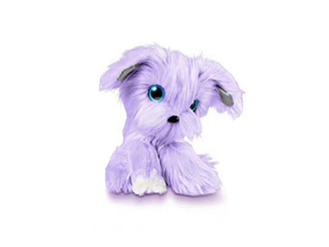 Ats-juguete De Peluche De Baño Y Aseo Falso Perro Morado Mascota De Adopción Sorpresa Para Niños Niñas Y Niños