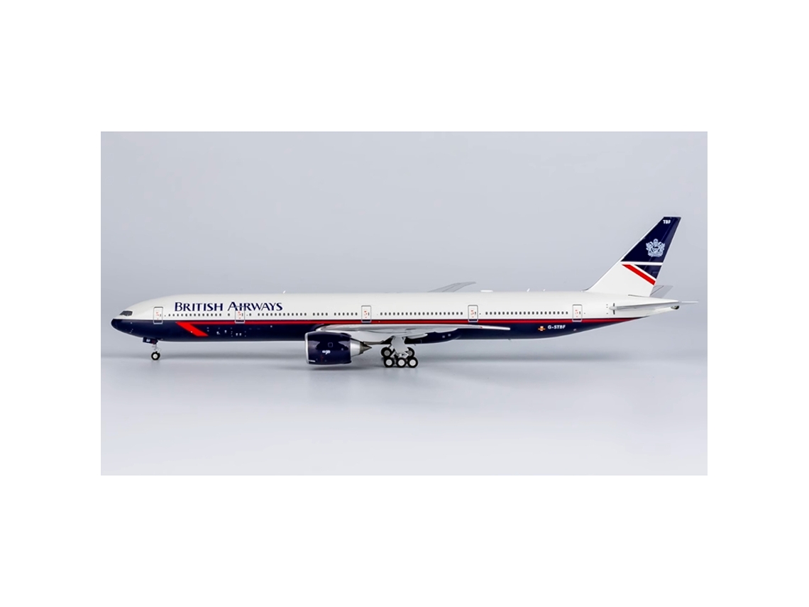 Modelo De Avión De Pasajeros British Airways B777-300er G-stbf Fundido A Presión A Escala 1/400