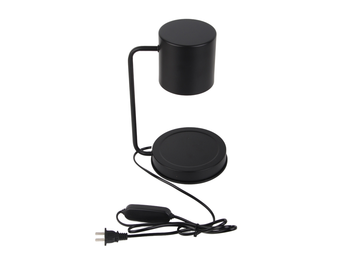 Lámpara De Metal Regulable Con Temporizador Para Velas Aromáticas, Ideal Para El Dormitorio - Negra