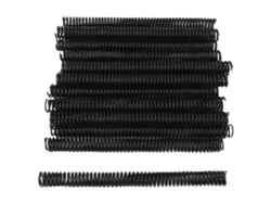 50 rollos de encuadernación en espiral de 19 mm, 48 bucles, paso 4:1, capacidad para 170 hojas, tamaño A4, color negro, sin marca.