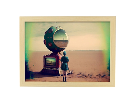 NACNIC Poster Solo En Estilo Surrealismo Cinematográfico Ilustraciones Y Grabados De Historieta Abstracta Y Artística A4 Marcos Madera