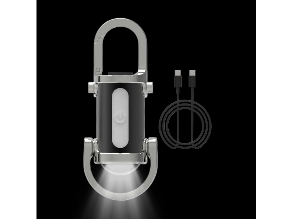 Linterna portátil con llavero, mini linterna LED recargable por USB, potente y potente | Linterna Gokoco