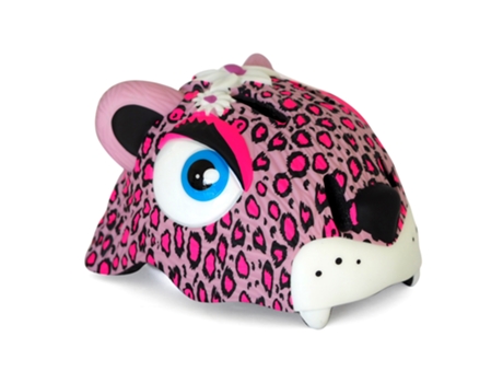 Casco de Bicicleta para Niños CRAZY SAFETY Leopardo rosa Certificado EN1078