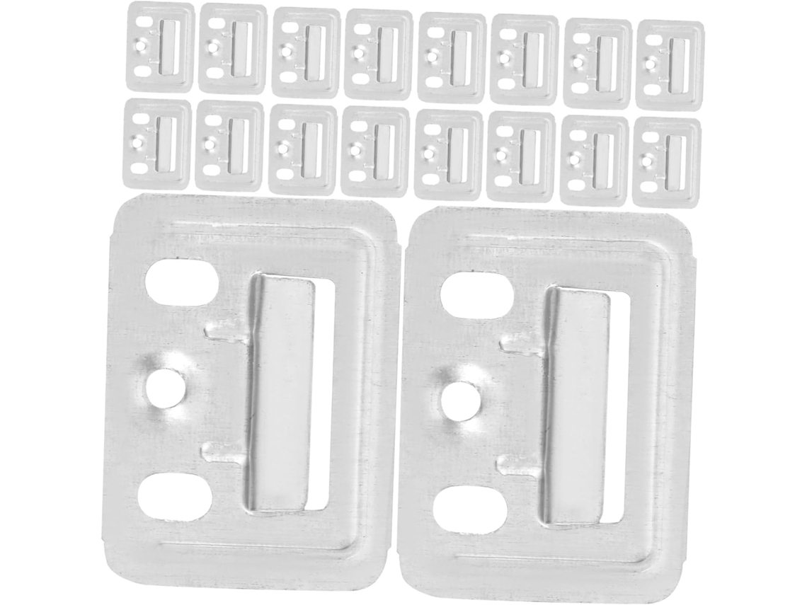 100 Clips De Fijación De Metal Plateado Para Paneles De Pared Y Hebillas Para Muebles.