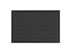 Felpudo Relaxdays De Polipropileno, A Rayas, Resistente A La Intemperie, Antideslizante, Interior Exterior, Negro