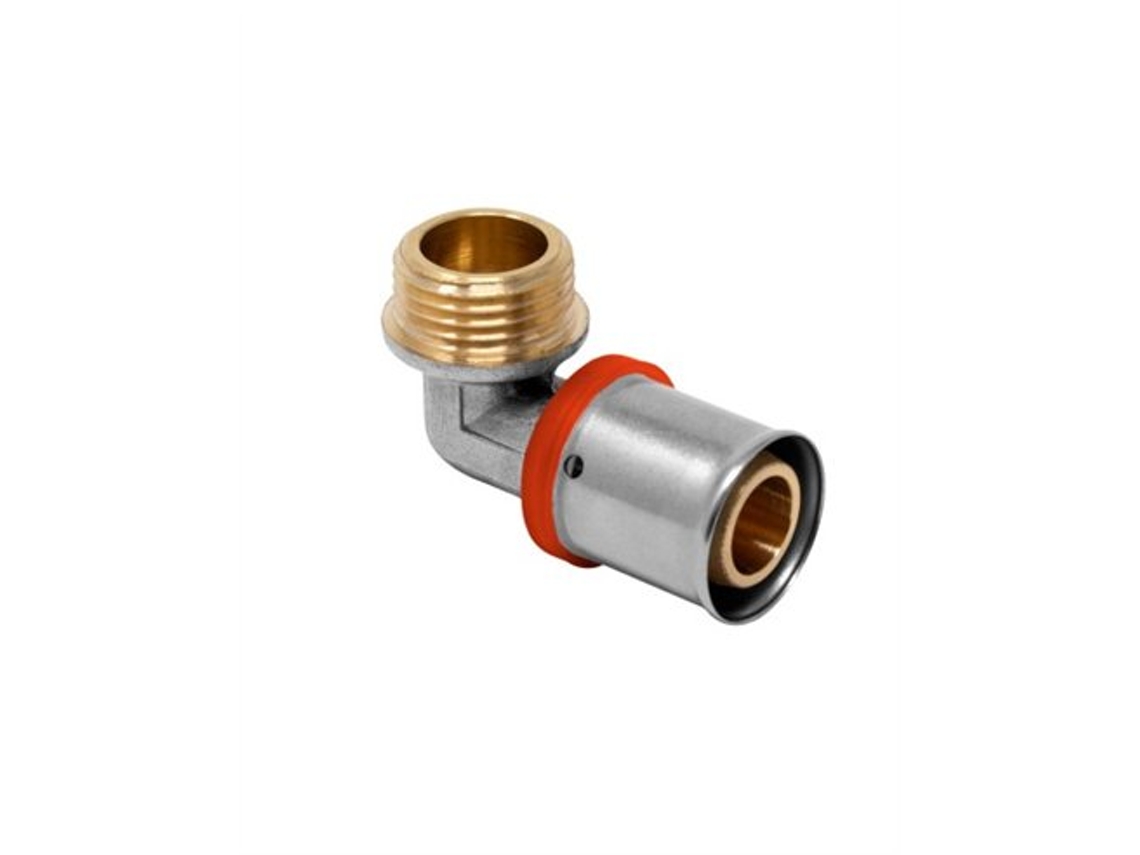 Codo Macho Multicapa 90º Tipo U Rojo Ø16x3/4 Gibalto