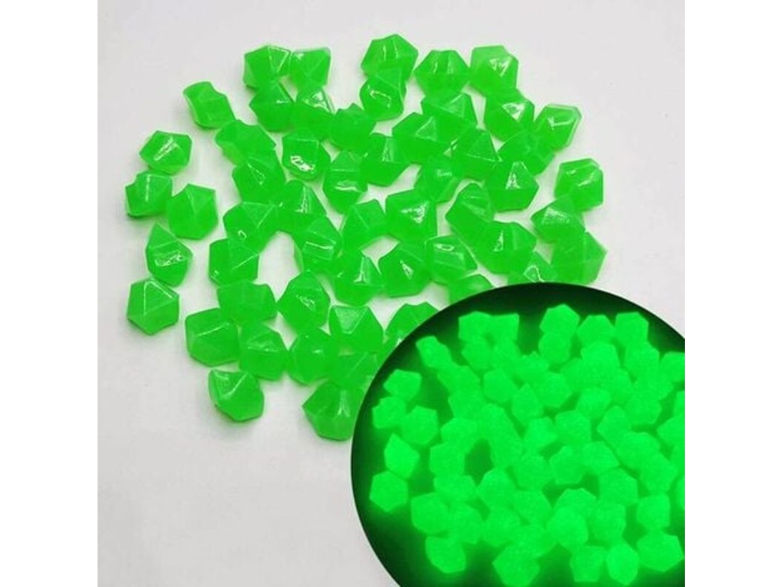Piedras Fosforescentes Decorativas, 300 Unidades, Para Jardines, Acuarios, Caminos, Piscinas Y Césped (verde).