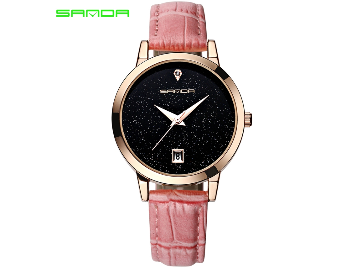 Relógio De Pulso Feminino Com Pulseira De Liga Analógico Mesh Mostrador Redondo De Quartzo Branco