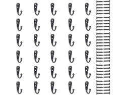 Ganchos metálicos de pared Fastst 30 para refugios con tornillos. Material resistente. Capacidad de 15 kg. PRECAUCIÓN.