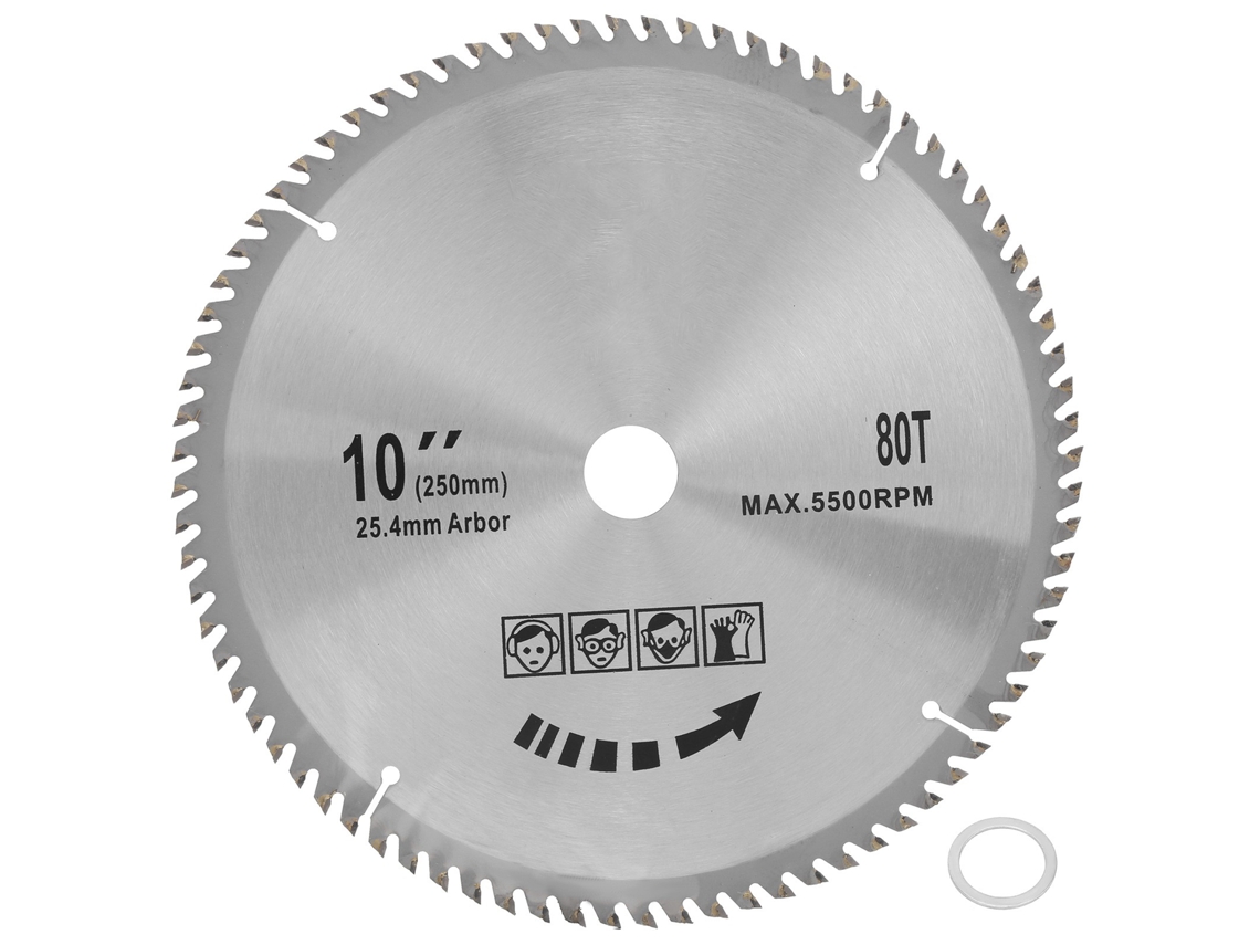 Disco De Sierra Circular De 10 X 80 Dientes Y 254 Mm, De Carburo, Para Cortar Madera Y Trabajar La Madera.