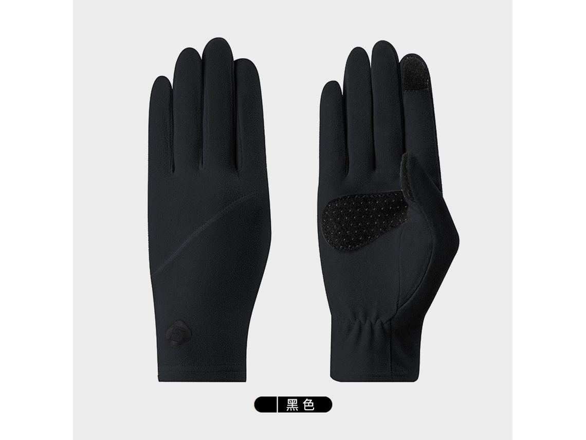 Guantes de esquí para mujer con forro para otoño e invierno, de terciopelo, resistentes al viento y cálidos, negros, talla única, Chennnls (finos).