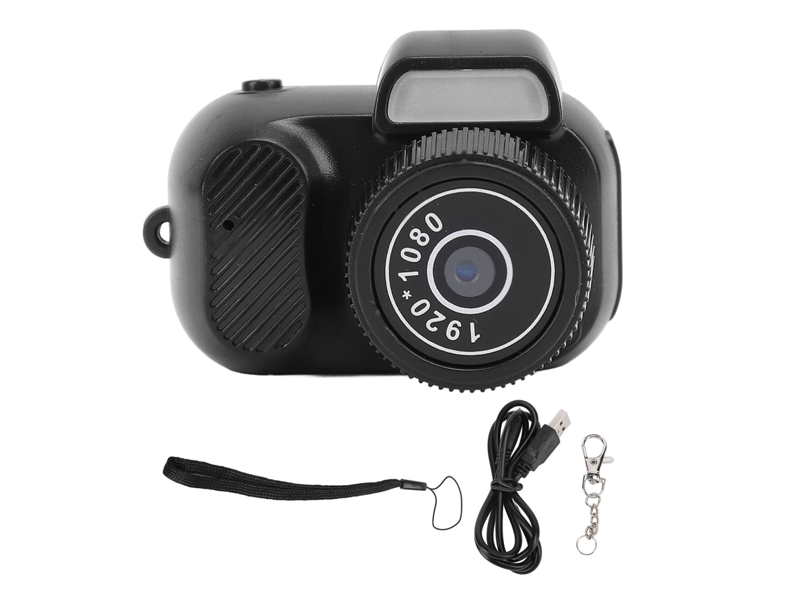 Cámara de acción pequeña de 2 MP con USB Micro 1080p, portátil y ponible para viajes, deportes y vlogging, con cordón.