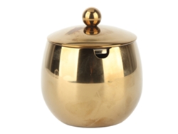 Azucarero de acero inoxidable con tapa para condimentos, sal, café, lavavajillas, oro seguro