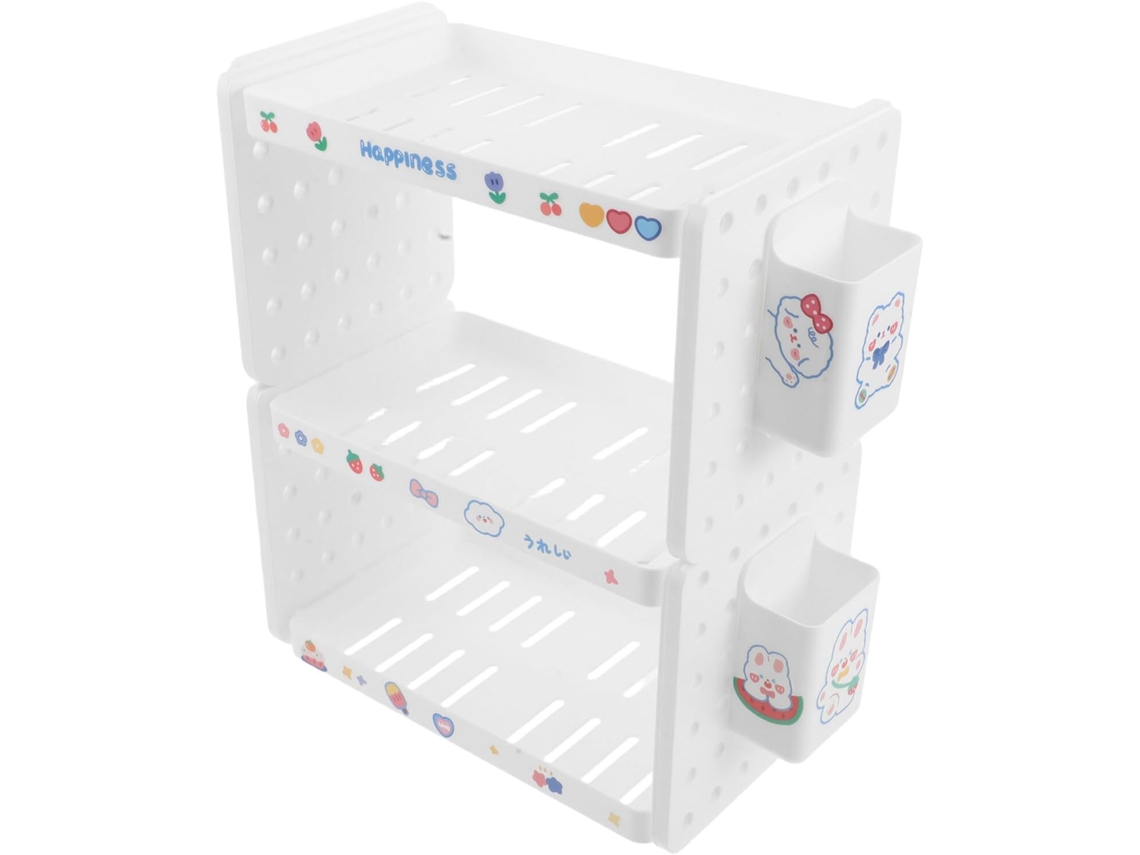 Organizador De Escritorio Modular Apilable, Estante Multiusos Con Portalápices.