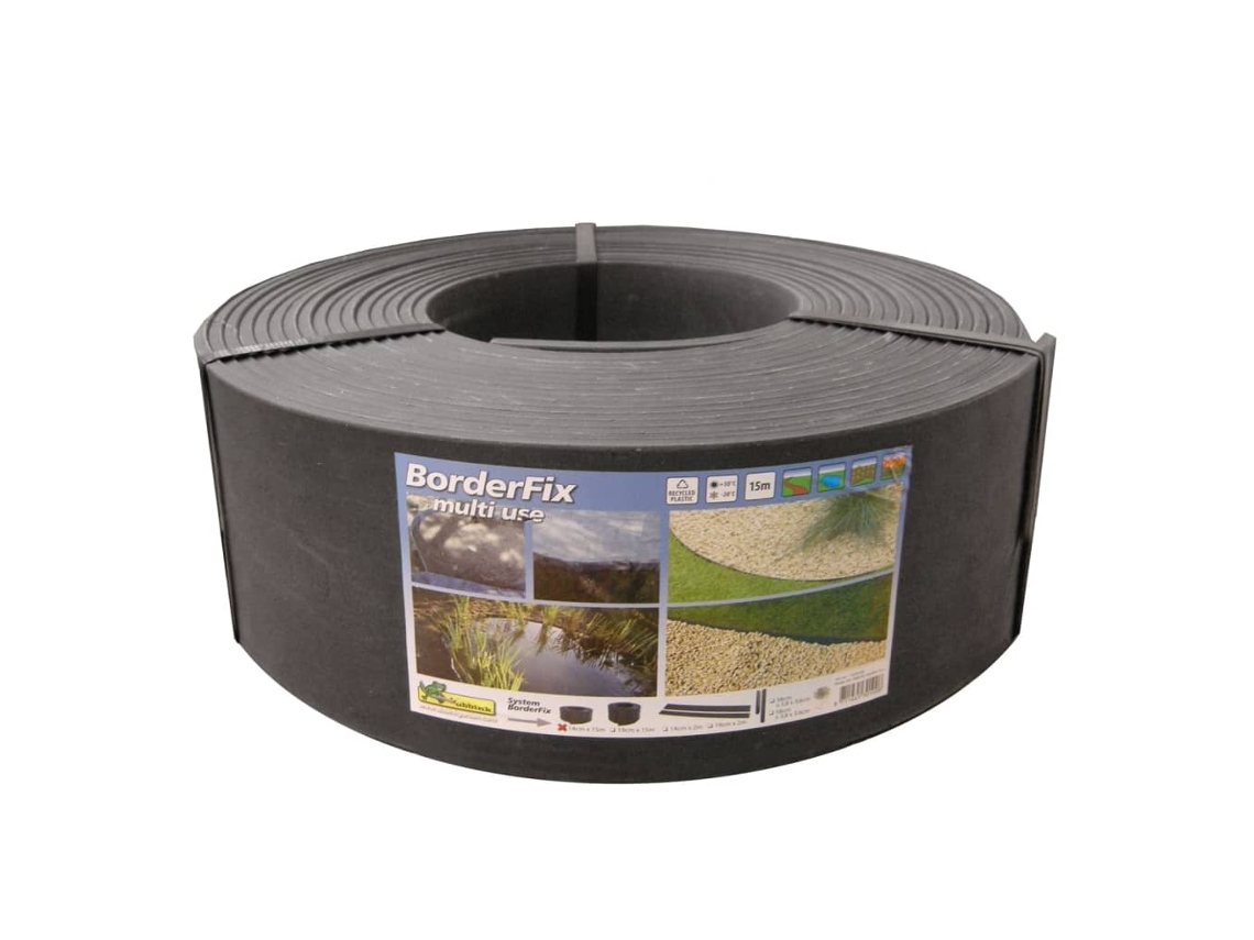 Bordura para jardín UBBINK Negro Polietileno